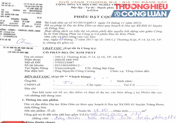 Bài 10 – Vụ DN Kim Phát: Lại thêm đơn thư tố cáo Công ty CP Địa ốc Kim Phát có dấu hiệu lừa đảo khác