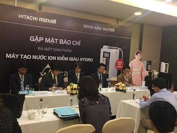 Hitachi Maxell & Minh Anh Water ra mắt máy lọc nước ion kiềm giàu Hydro Atica