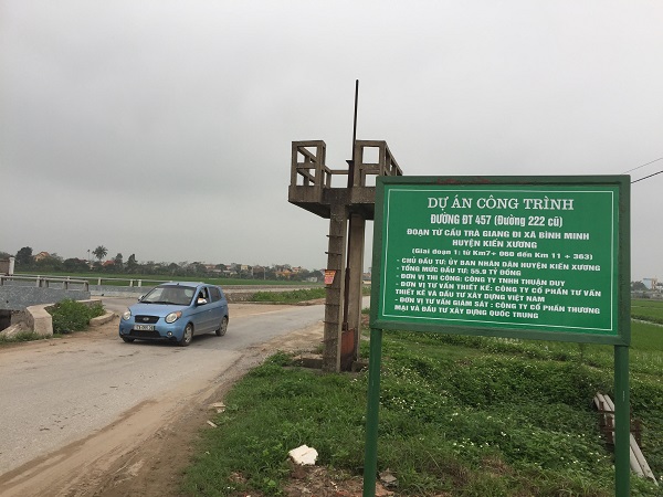 Gói thầu 05 về xây lắp công trình đường 457 (Kiến Xương, Thái Bình): Có dấu hiệu bất thường?