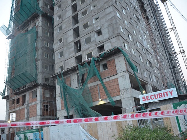 TP. HCM: Sập giàn giáo công trình chung cư Đạt Gia Residence 2 người thương vong