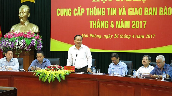 Hải Phòng: Hội nghị giao ban báo chí tháng 4/2017