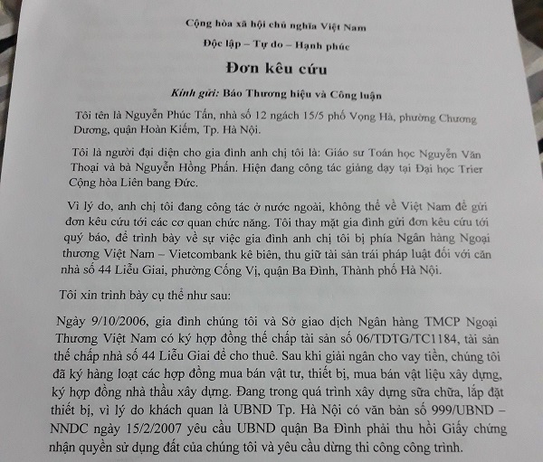 Vietcombank bị tố kê biên, thu giữ tài sản trái pháp luật?