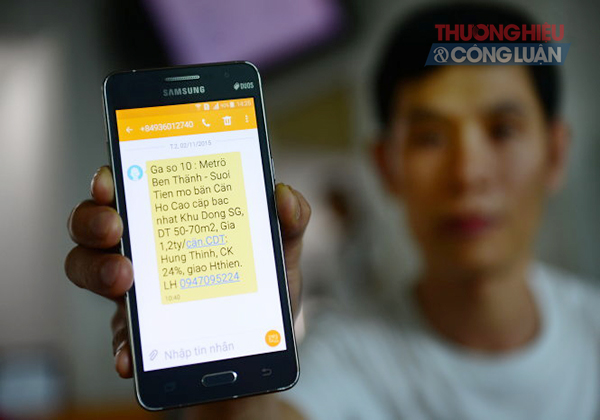 Bức xúc vì tin nhắn quảng cáo bất động sản