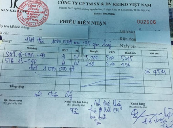 Keiko VN: Không bảo hành cho anh N.M.Đ vì hay phản ánh về chất lượng SP