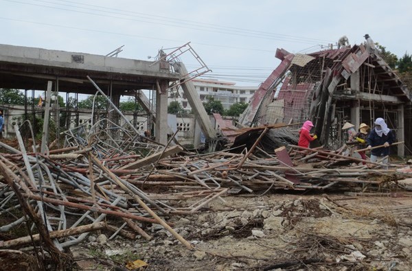 Tây Ninh: Sập công trình xây dựng 7 người bị thương nhập viện - Hình 1