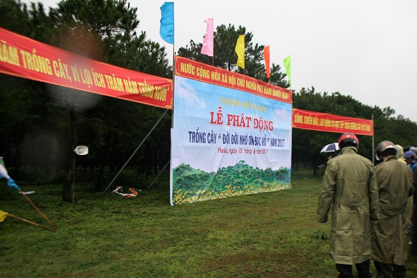 TP. Pleiku (Gia Lai): Gần 800 người đội mưa trồng cây “Đời đời nhớ ơn Bác Hồ” - Hình 1