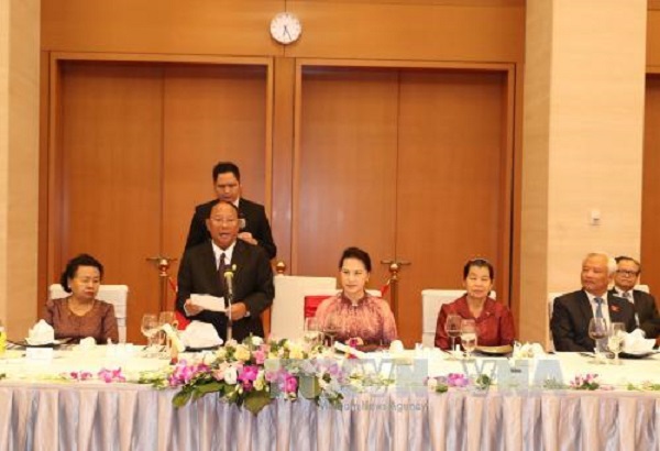 Chủ tịch Quốc hội đón, hội đàm với Chủ tịch Quốc hội Vương quốc Campuchia - Hình 4