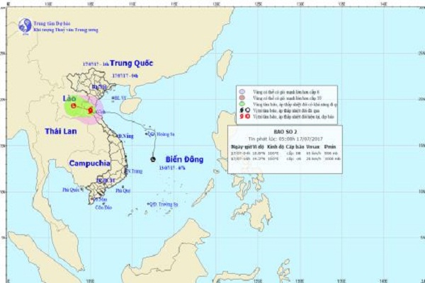 Bão số 2 đổ bộ vào Nghệ An - Hà Tĩnh, gió giật cấp 9 – 10 - Hình 1