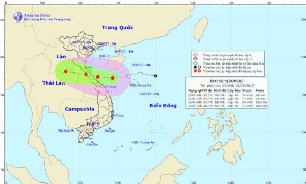 Chiều tối nay, báo số 4 đổ bộ vào Hà Tĩnh – Quảng Trị rồi suy yếu thành áp thấp nhiệt đới - Hình 1