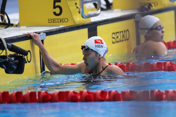 Sau thất bại, Ánh Viên giành HCV nội dung 100 m bơi ngửa, phá kỷ lục SEA Games - Hình 2