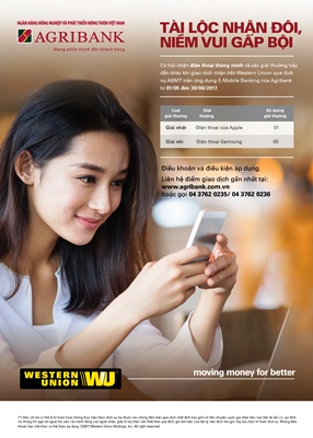Nhận tiền kiều hối “ABMT Agribank tài lộc nhân đôi - niềm vui gấp bội”
