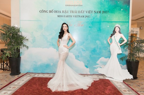 Hà Thu rạng rỡ trong buổi lễ công bố đại diện Việt Nam tại Hoa hậu Trái đất 2017 - Hình 1