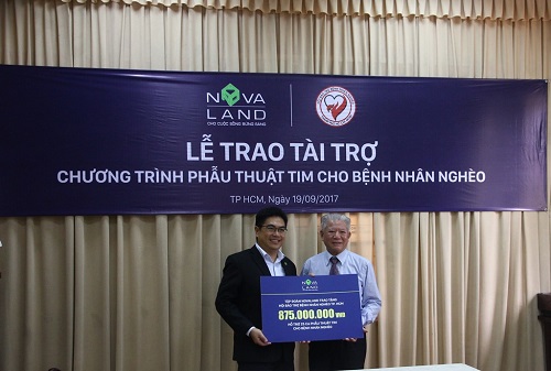 Tập đoàn Novaland trao tặng 875 triệu đồng cho 25 ca phẫu thuật tim