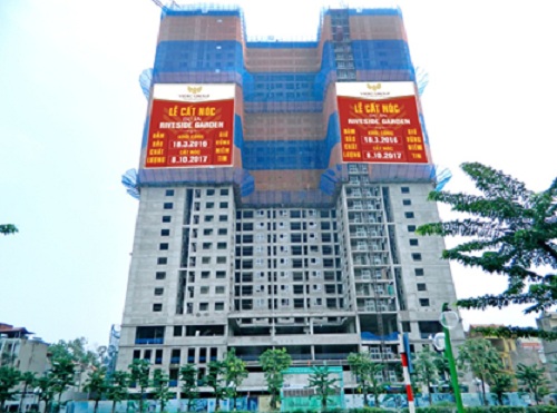 Chào mừng cất nóc Dự án Riverside Garden, VIDEC có nhiều ưu đãi khách hàng mua căn hộ