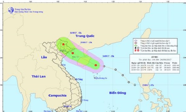 Tin áp thấp nhiệt đới trên biển Đông - Hình 1