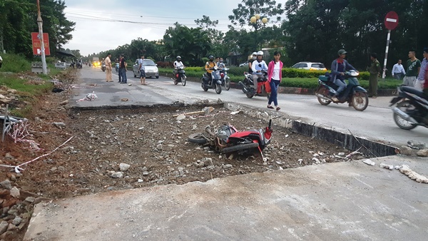Vĩnh Phúc: Nhà thầu thi công ẩu gây tai nạn giao thông