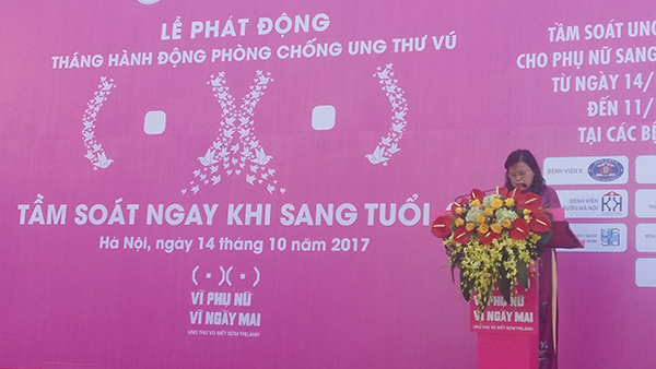 Bộ Y Tế phát động Chiến dịch “tầm soát ung thư vú ngay sau khi sang tuổi 40”