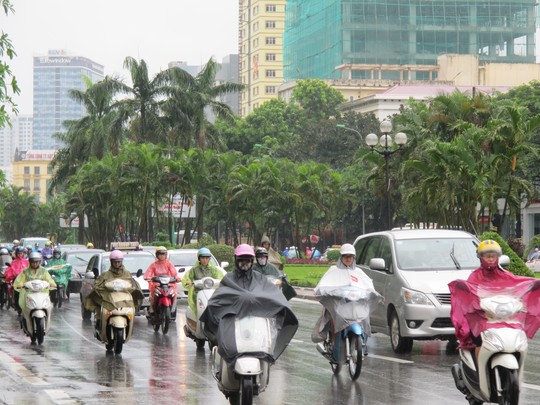 Miền Bắc mưa rét, nhiệt độ xuống thấp