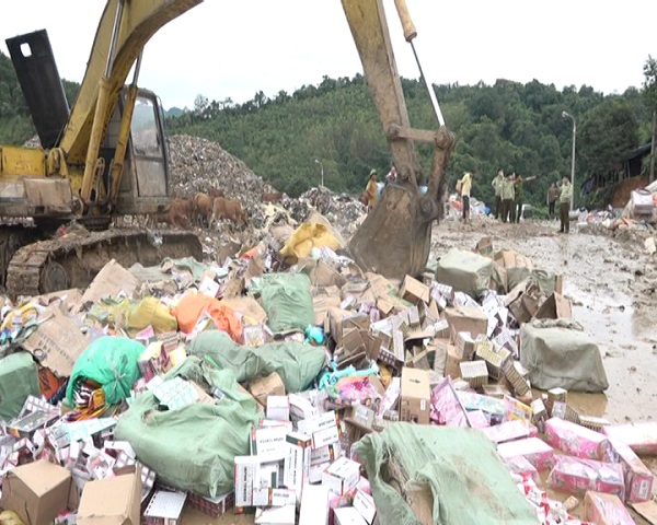 Lạng Sơn: Bắt giữ, tiêu hủy hàng trăm nghìn sản phẩm trị giá gần 5 tỷ đồng - Hình 1