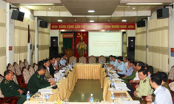 Tổ công tác Ban chỉ đạo 389 quốc gia làm việc với Ban chỉ đạo 389 tỉnh Hà Tĩnh - Hình 1
