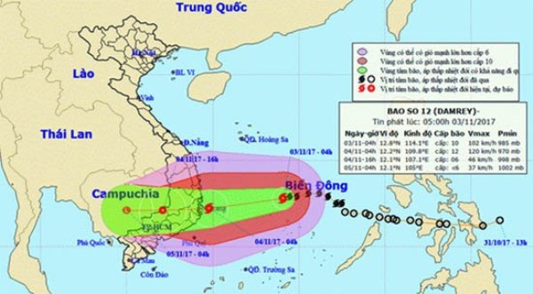 Nhiều địa phương di dời các hộ dân khỏi vùng chịu ảnh hưởng mạnh của báo số 12