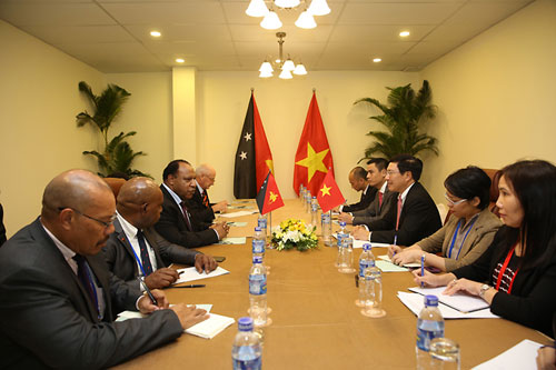 Phó Thủ tướng Phạm Bình Minh tiếp xúc song phương tại Tuần lễ Cấp cao APEC - Hình 2