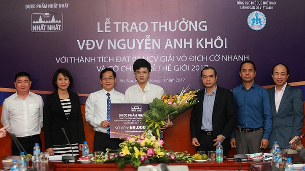 Nhất Nhất tiếp tục đầu tư phát triển tài năng kỳ thủ Anh Khôi