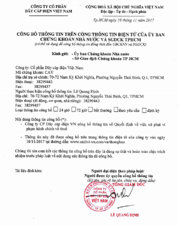 Công ty cổ phần Dây cáp điện Việt Nam bị phạt vì khai sai thuế - Hình 2