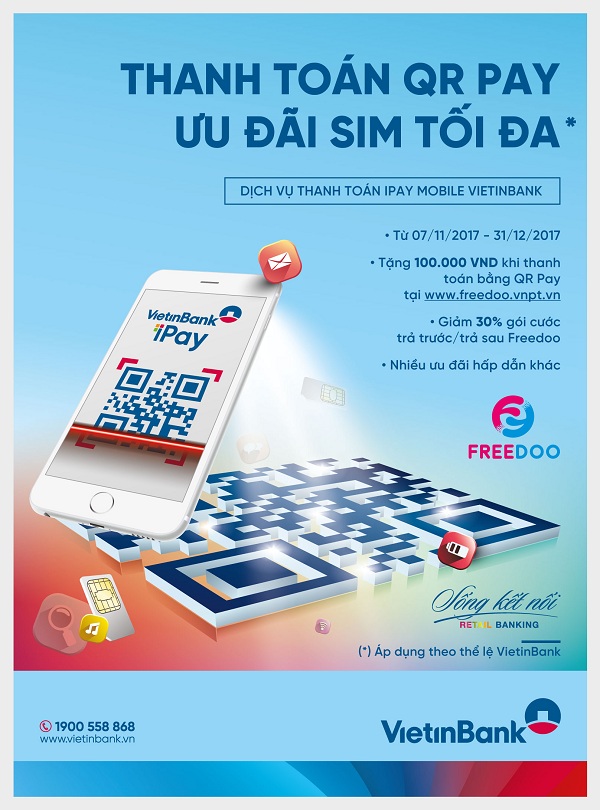 Thanh toán QR Pay nhận sim VinaPhone với nhiều ưu đãi hấp dẫn cùng VietinBank - Hình 1