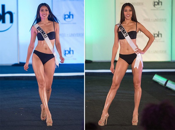 Nguyễn Thị Loan khoe đường cong bốc lửa trong đêm bán kết Miss Universe 2017