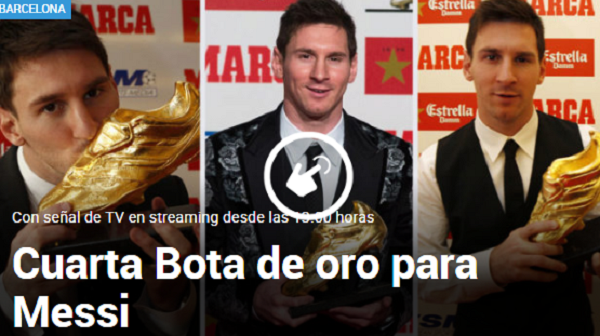 Leo Messi chính thức nhận giải Chiếc giày Vàng - Hình 1