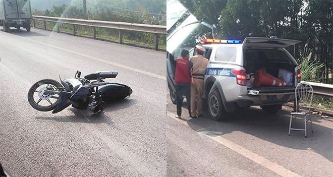 Cảnh sát giao thông bị xe môtô đâm trên đường cao tốc đã tử vong - Hình 1