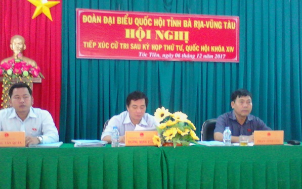 Đoàn đại biểu Quốc hội tỉnh Bà Rịa - Vũng Tàu tiếp xúc cử tri huyện Tân Thành