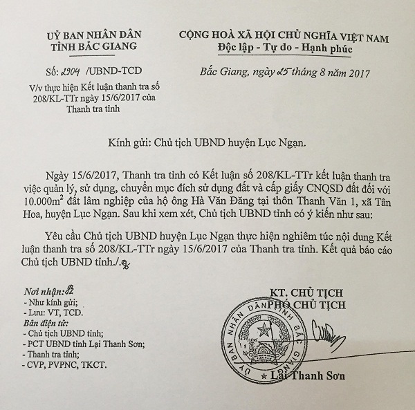 Sai phạm của cán bộ huyện Lục Ngạn (Bắc Giang): Sẽ xử lý nghiêm, không bao che! - Hình 3