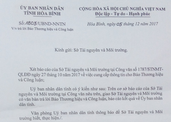 Vụ thu hồi đất tại Lương Sơn: UBND tỉnh Hoà Bình đang “đánh võng” trong trả lời báo chí? - Hình 3