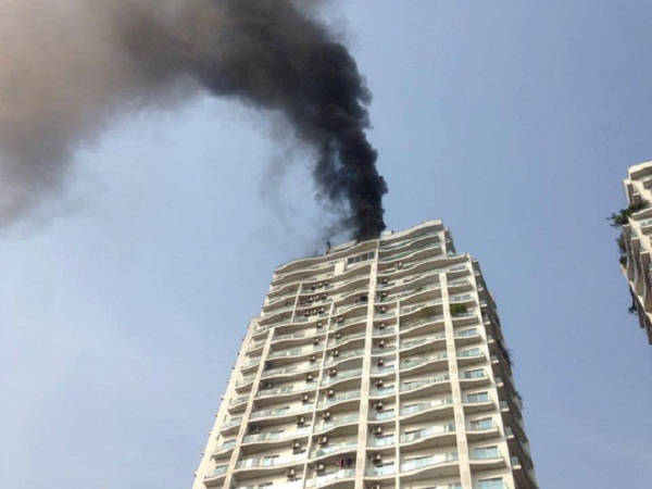 Hà Nội: Cháy lớn tại Chung cư Golden Westlake