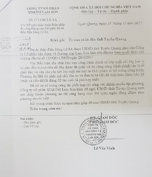 Tuyên Quang: Vì sao công ty Lam Sơn được 'đặc cách' dùng tàu cuốc khai thác cát? - Hình 5