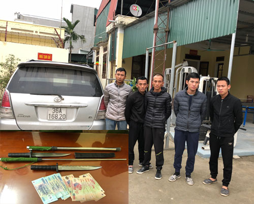 Huyện Như Thanh (Thanh Hóa): Bắt nhóm đối tượng chuyên cưỡng đoạt tiền chủ thầu xây dựng - Hình 1