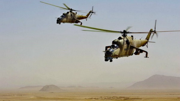 Trực thăng quân sự Mi-24 của Nga đã bị rơi tại Syria - Hình 1