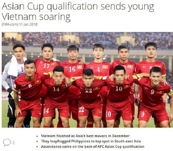 FIFA khen ngợi sự thăng tiến của bóng đá Việt Nam - Hình 1