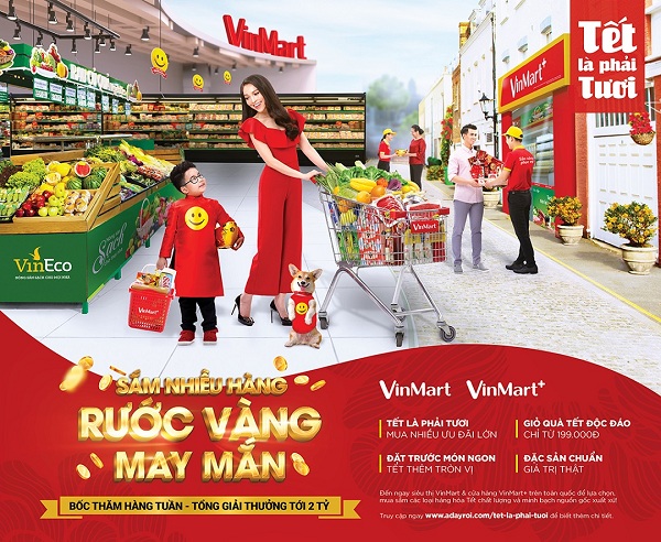 Sắm tết trúng vàng tại Vinmart & Vinmart+