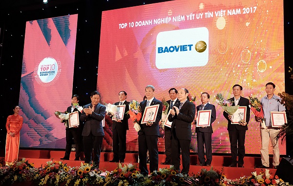 Bảo Việt - Top 10 doanh nghiệp niêm yết uy tín năm 2017