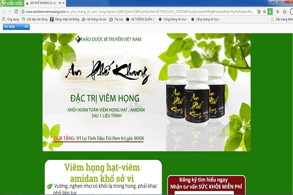 Mộc Hoa Đường tự phong “thần dược” cho TPCN An Phế Khang?