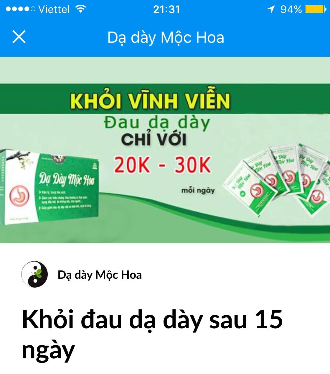 TPCN Dạ Dày Mộc Hoa: Quảng cáo như thần dược?