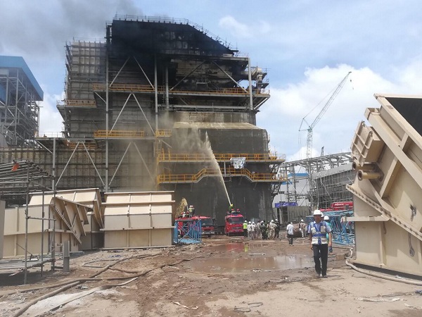 Đã tìm ra nguyên nhân cháy tại công trường Dự án NM Nhiệt điện Duyên Hải 3 mở rộng