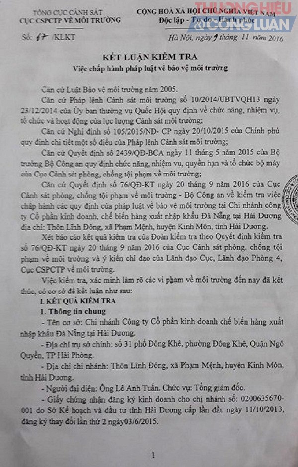 Hải Dương: Vì sao chưa đình chỉ hoạt động của Công ty XNK Đà Nẵng? - Hình 5
