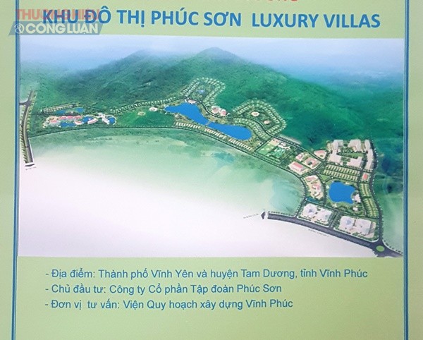 Vĩnh Phúc: Khu đô thị Phúc Sơn Luxury Villas được đề xuất xây dựng với diện tích 80,5ha