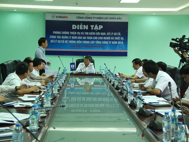 Điện lực miền Bắc: Họp triển khai diễn tập cứu nạn, cứu hộ tại Nghệ An