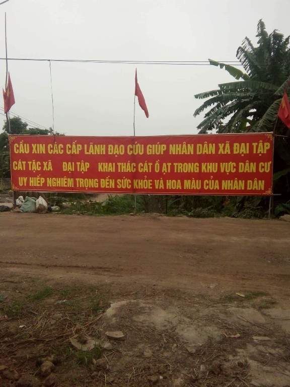 Xã Đại Tập - Khoái Châu (Hưng Yên): Khai thác cát gây sạt lở nghiêm trọng