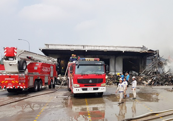 Đã dập tắt cháy tại kho sợi của Công ty Texhong Ngân Long, KCN Hải Yên - Hình 1